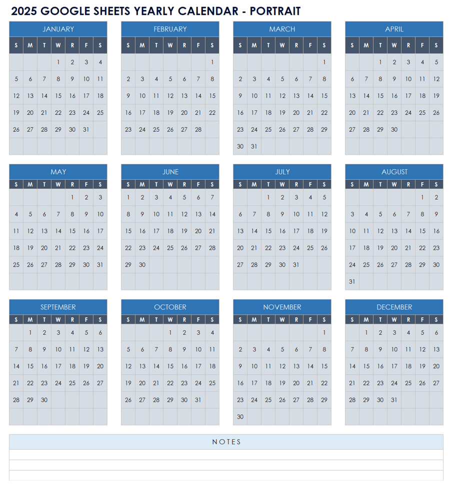19 Free Google Calendar Templates For 2025 regarding Printable Calendar 2025 Google Docs