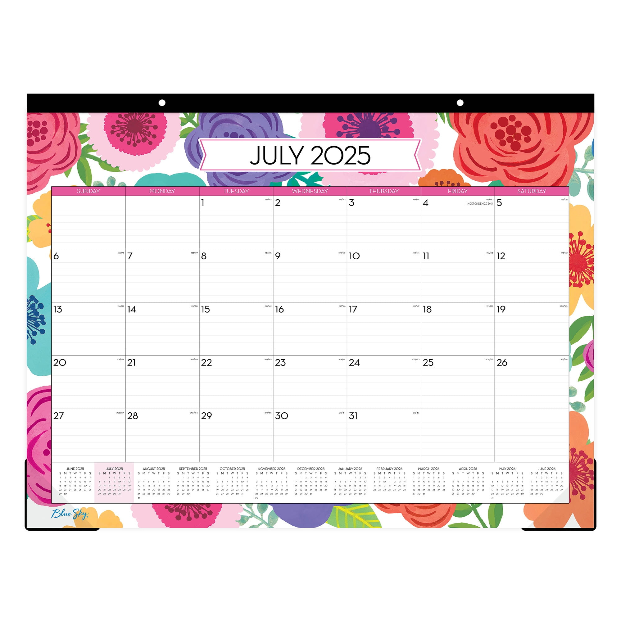 2025-2026 Blue Sky Desk Pad Planning Calendar, 17&amp;quot; X 22&amp;quot;, Mahalo, July 2025 To June 2026, 100157 in Desk Calendar July 2025 to June 2026