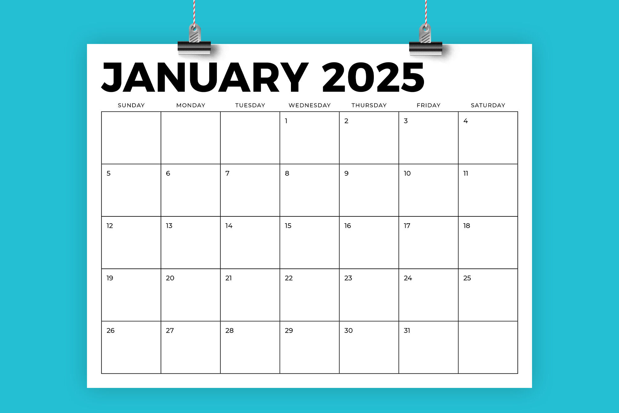 2025 8.5 X 11 Inch Calendar Templaterunning With Foxes inside Printable Calendar 2025 Brunei