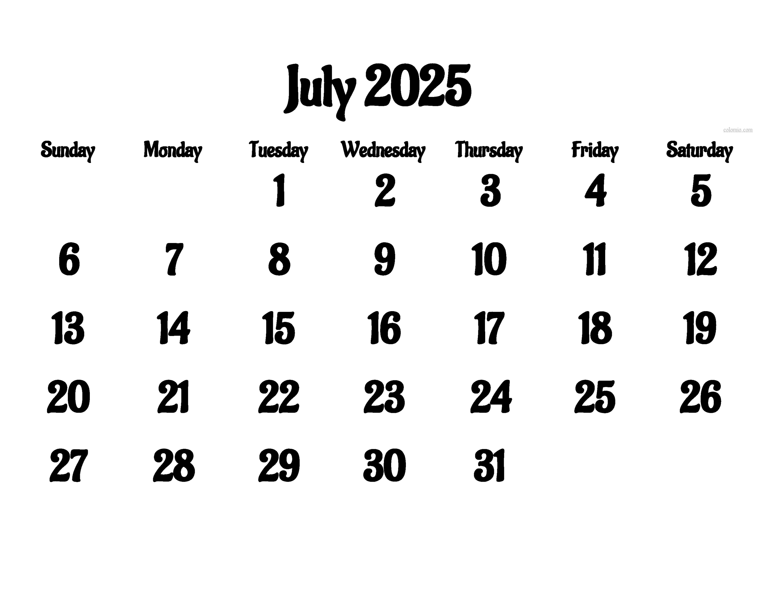 2025 Calendar, Monthly Calendars, With Calendar Maker ✓ Pdf within July 13 2025 Calendar