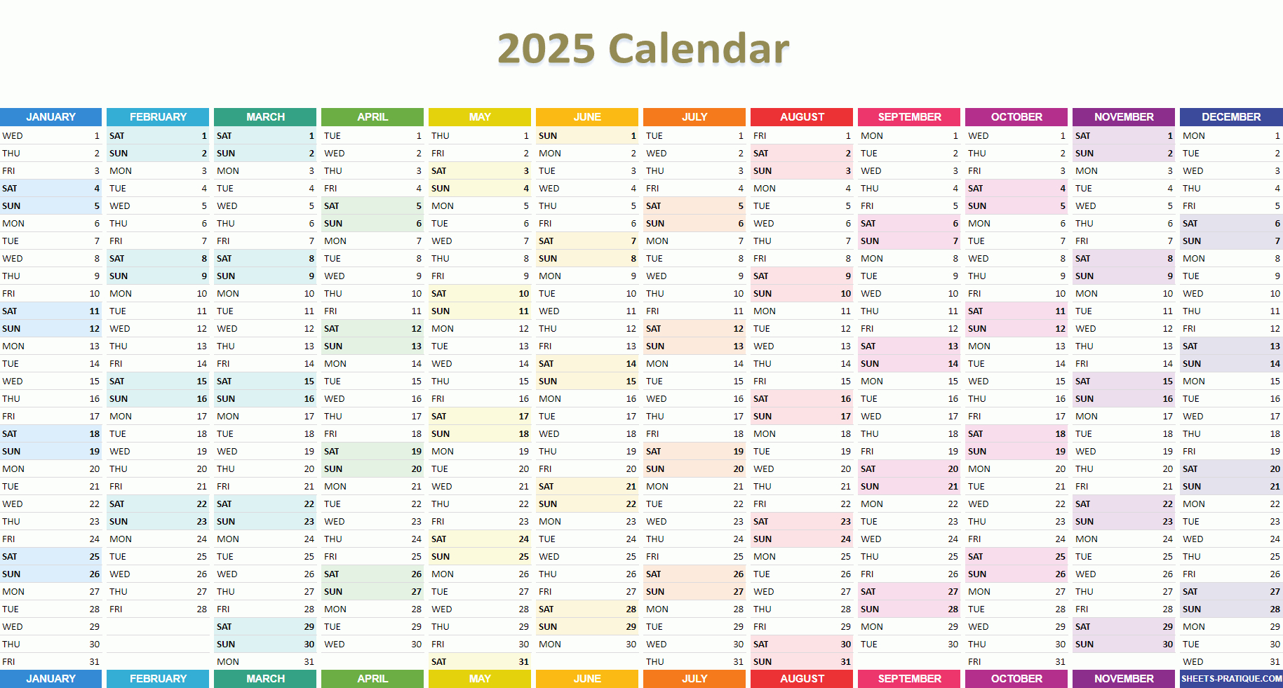 2025 Calendar within Google Calendar 2025 Printable