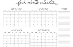 2025 Four Month Calendars – 31 Free Printables | Printabulls in Printable Calendar 2025 Pages