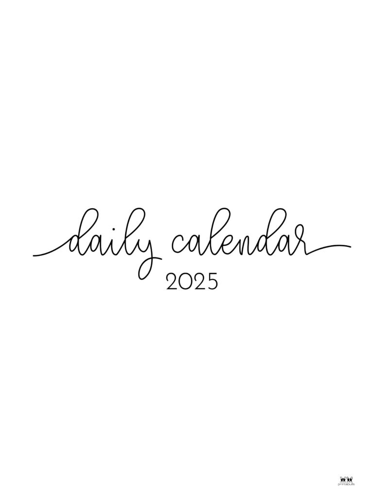 2025 Hourly/Daily Calendars - All 365 Days | Printabulls with regard to Printable Calendar 2025 Hourly