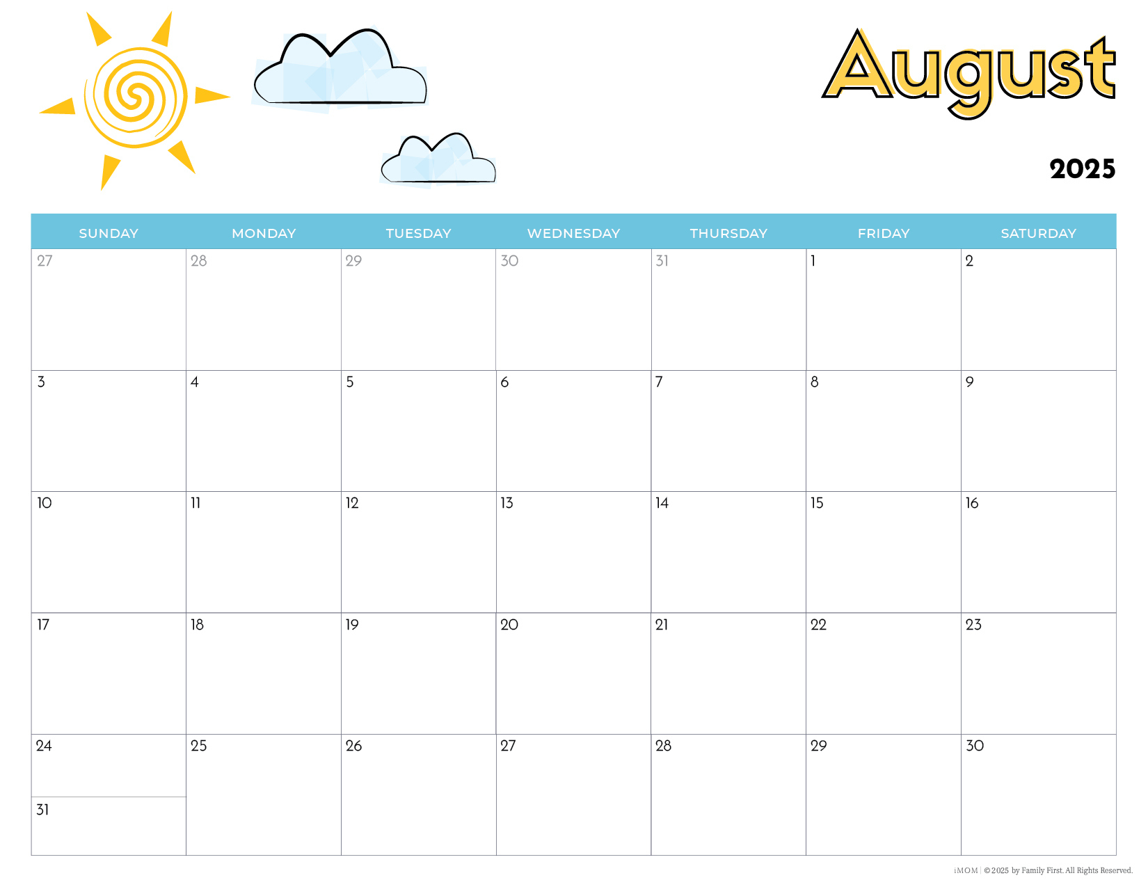 2025 Printable Calendars For Kids2025 Printable Calendars For Kids with regard to Printable Calendar 2025 Kids