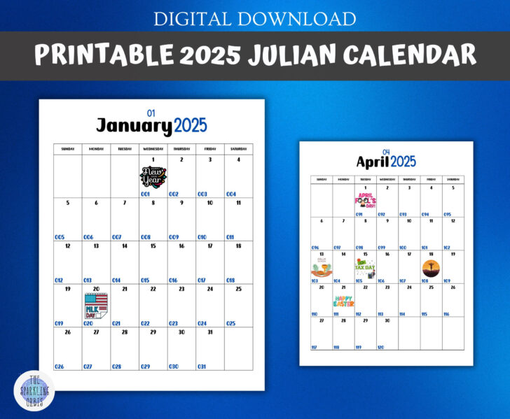 Julian Calendar 2025 Printable