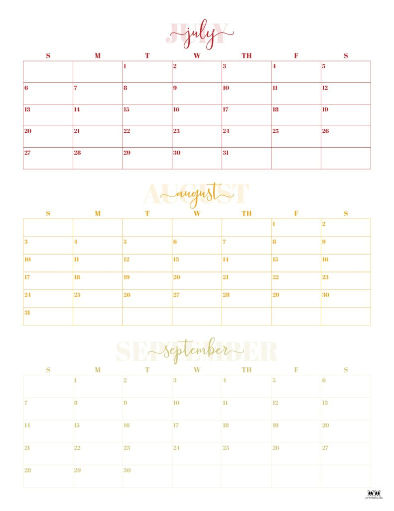 2025 Three Month/Quarterly Calendars - 36 Free Cals | Printabulls inside Printable 3 Month Calendar 2025 May June July