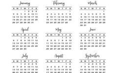 2025 Year At A Glance Calendars – 37 Cute And Free Pdfs in Printable Calendar 2025 All On One Page