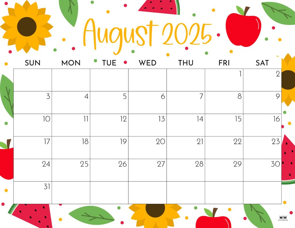 August 2025 Calendars - 107 Free Printables | Printabulls inside Printable Calendar 2025 August Free
