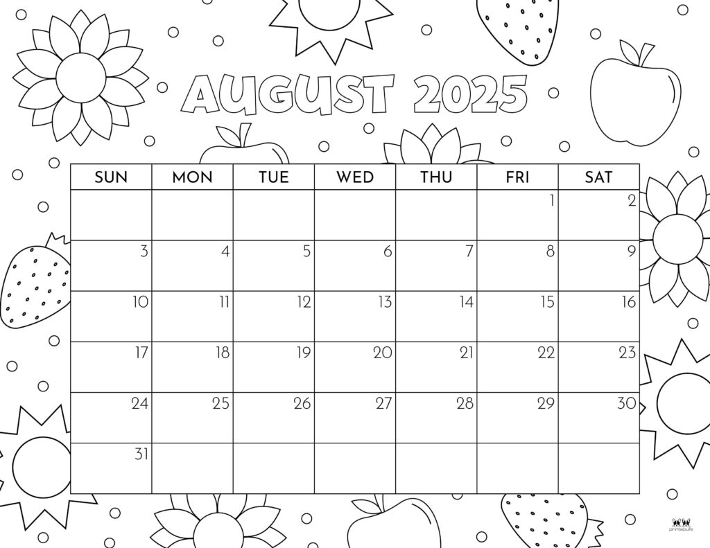 August 2025 Calendars - 107 Free Printables | Printabulls pertaining to Blank August Calendar 2025 Printable