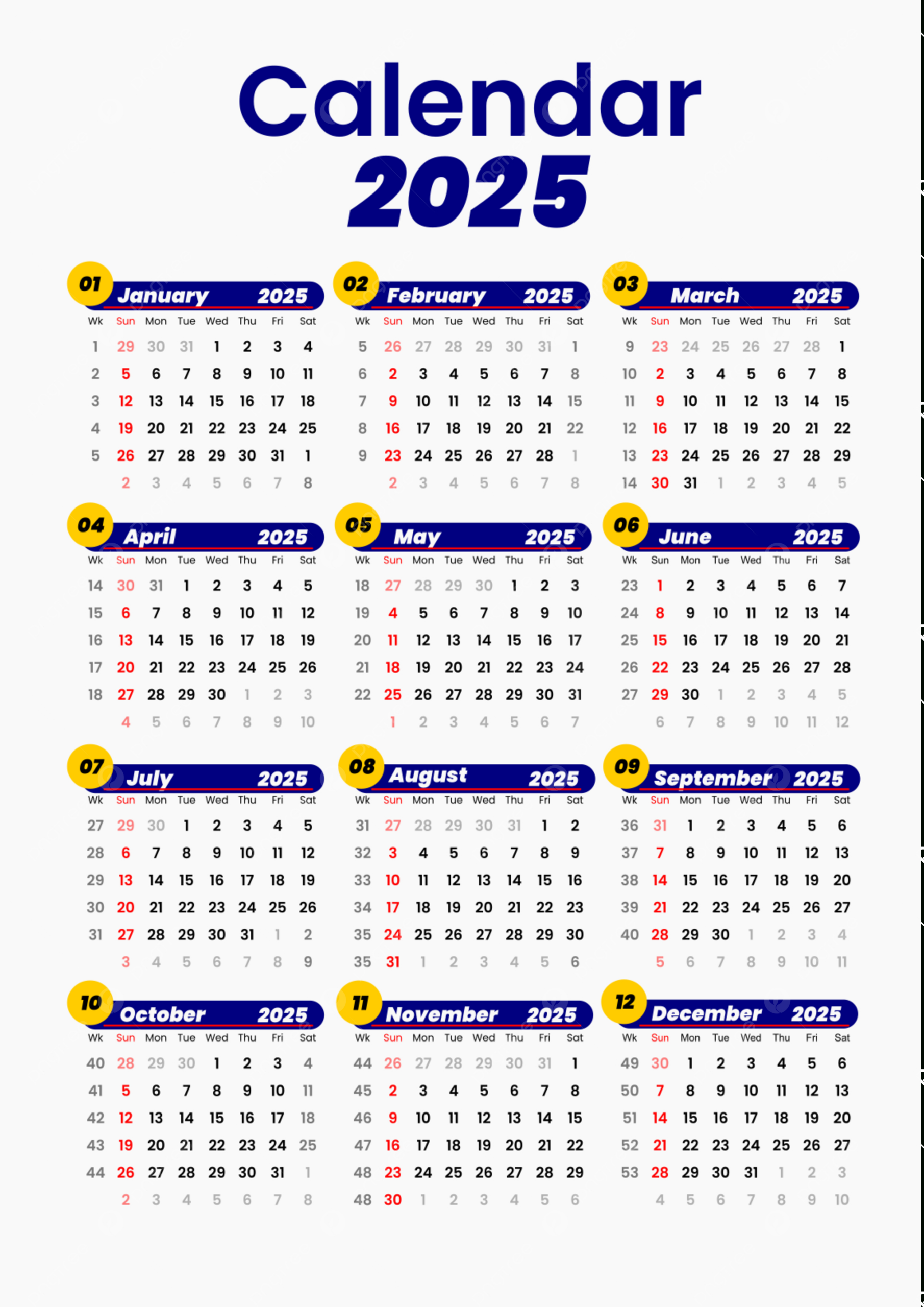 Blue Calendar 2025 Vector Template Download On Pngtree inside General Blue Printable Calendar July 2025