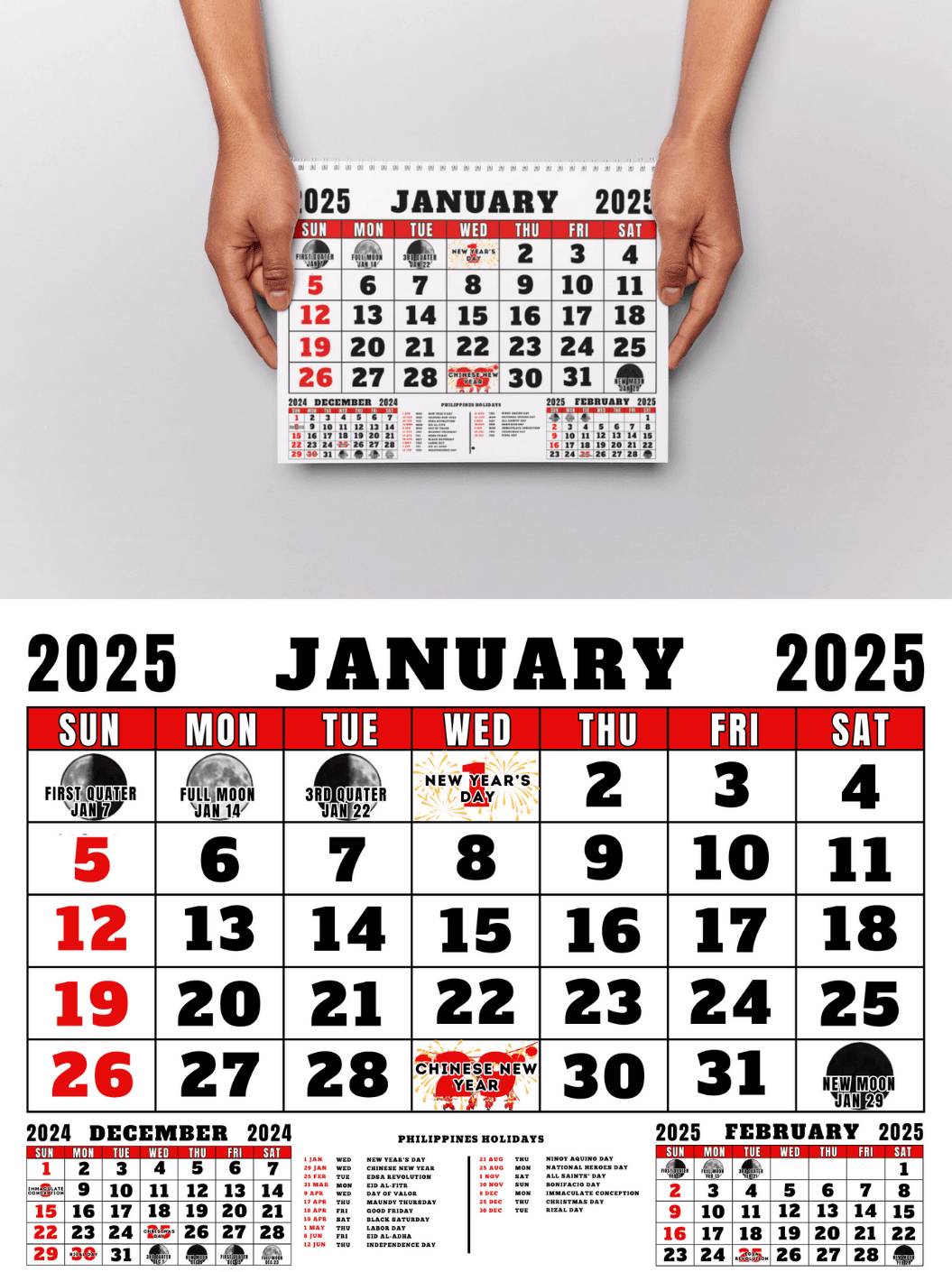 Calendar 2025 Editable Canva Templatepopprintph25 - Raket.ph with regard to Printable Calendar 2025 Template Philippines