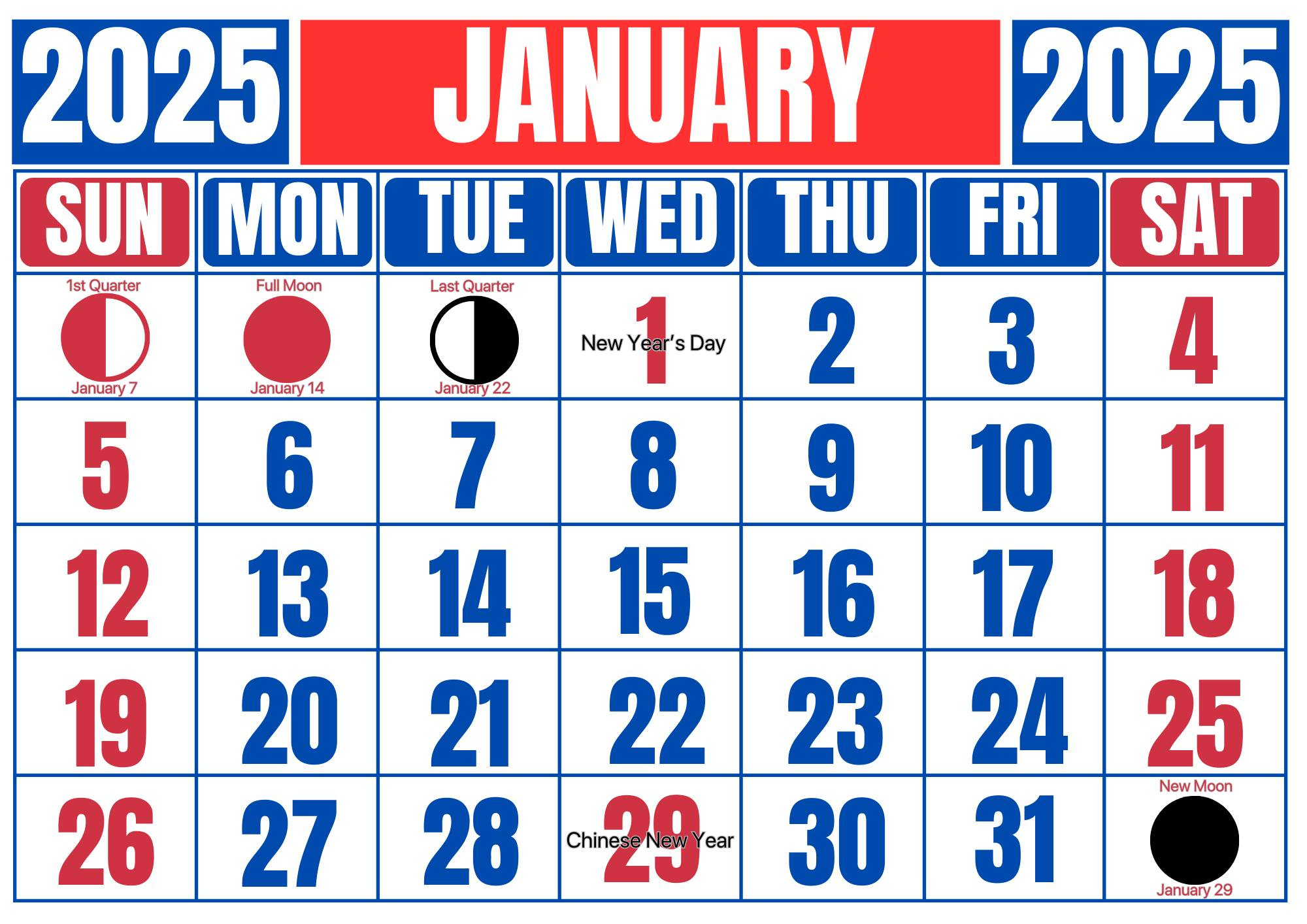 Calendar 2025 With Ad Page - With Moon Phasing And Holidays with Printable Calendar 2025 with Holidays Philippines