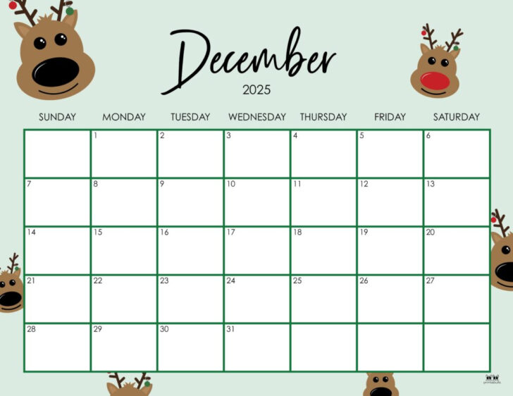 Free Printable Calendar 2025 December