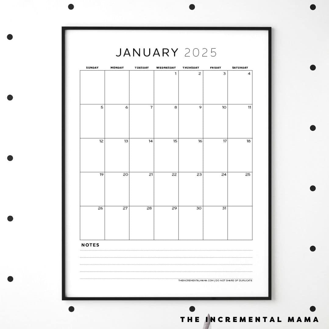 Free 2025 Monthly Calendar Pdf Printable With Lined Section - The in Free Printable Calendar 2025 with Lines