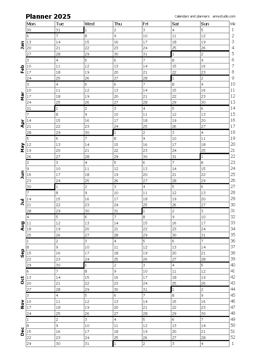 Free Printable Calendars And Planners 2025, 2026 And 2027 inside Printable Calendar 2025 Planner