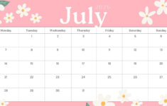 Free Printable, Custom July 2025 Calendar Templates | Canva for July Calendar 2025 Cute