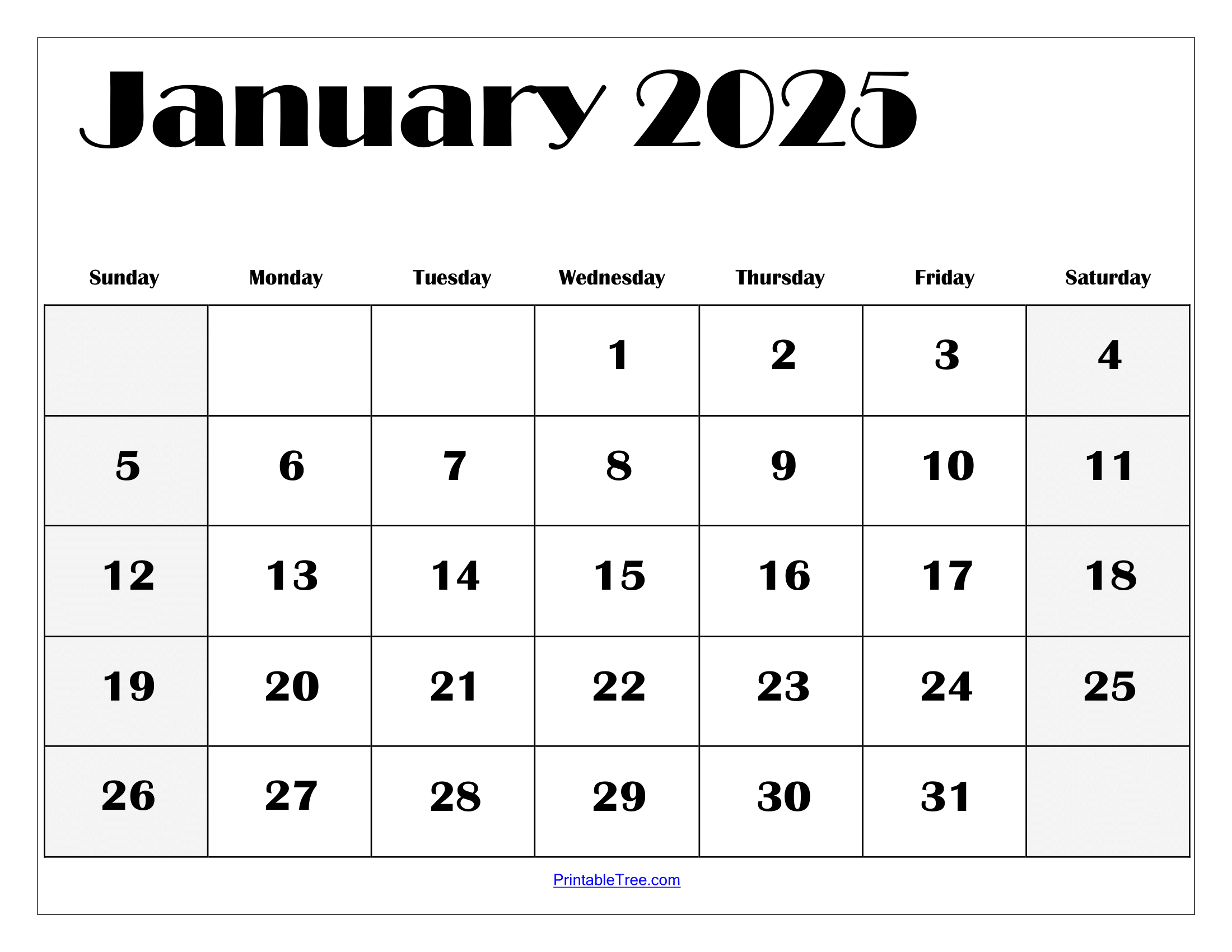 January 2025 Calendar Printable Pdf Template With Holidays pertaining to May Printable Calendar 2025 Wiki