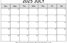 July 2025 Calendar – Free Printable With Holidays And Observances in July July 2025 Calendar Printable Free