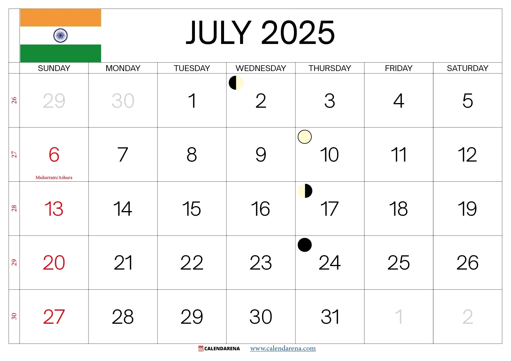 July 2025 Calendar India regarding Tamil Calendar 2025 July