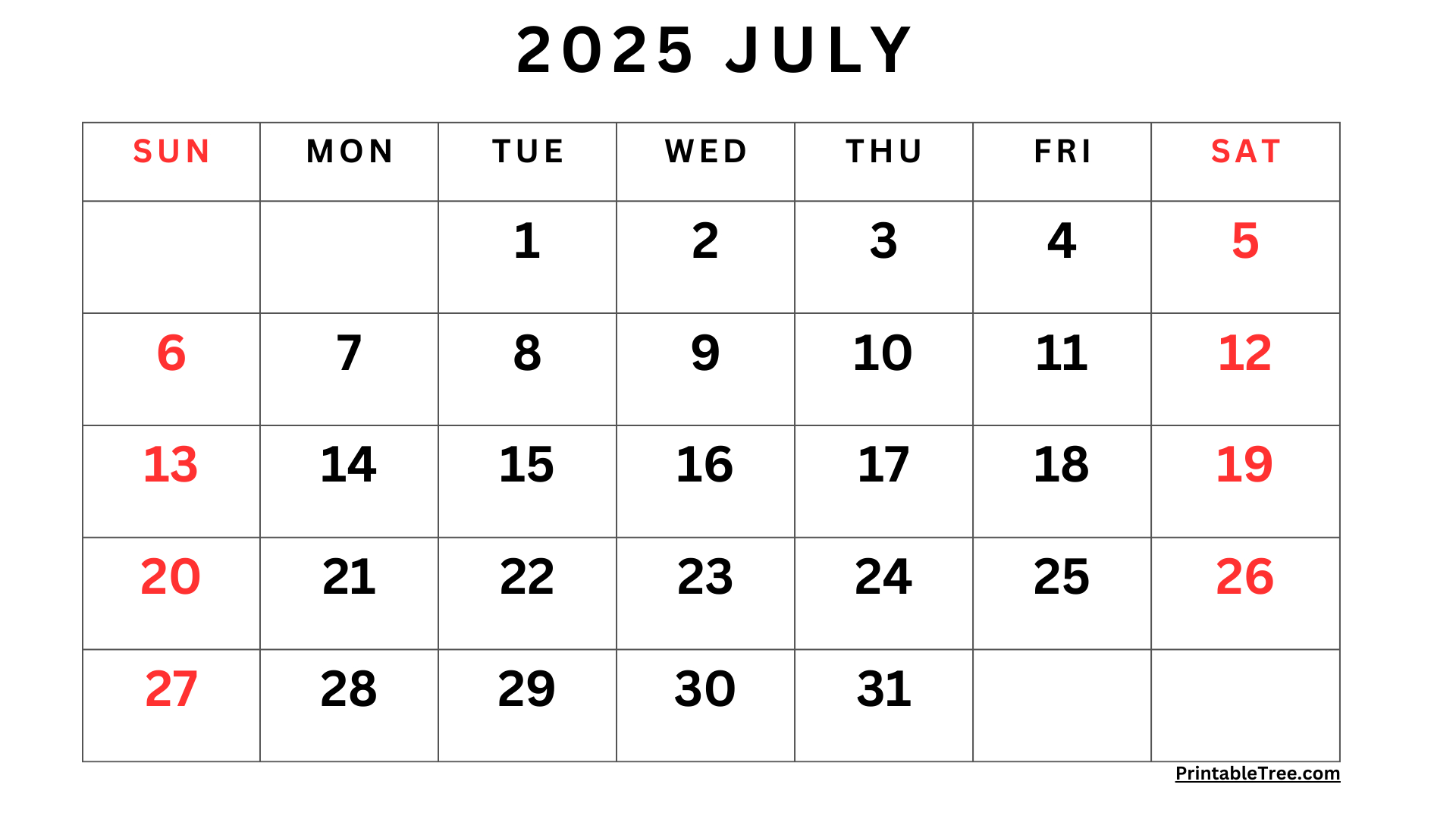 July 2025 Calendar Printable Pdf Template With Holidays for July 19 2025 Calendar