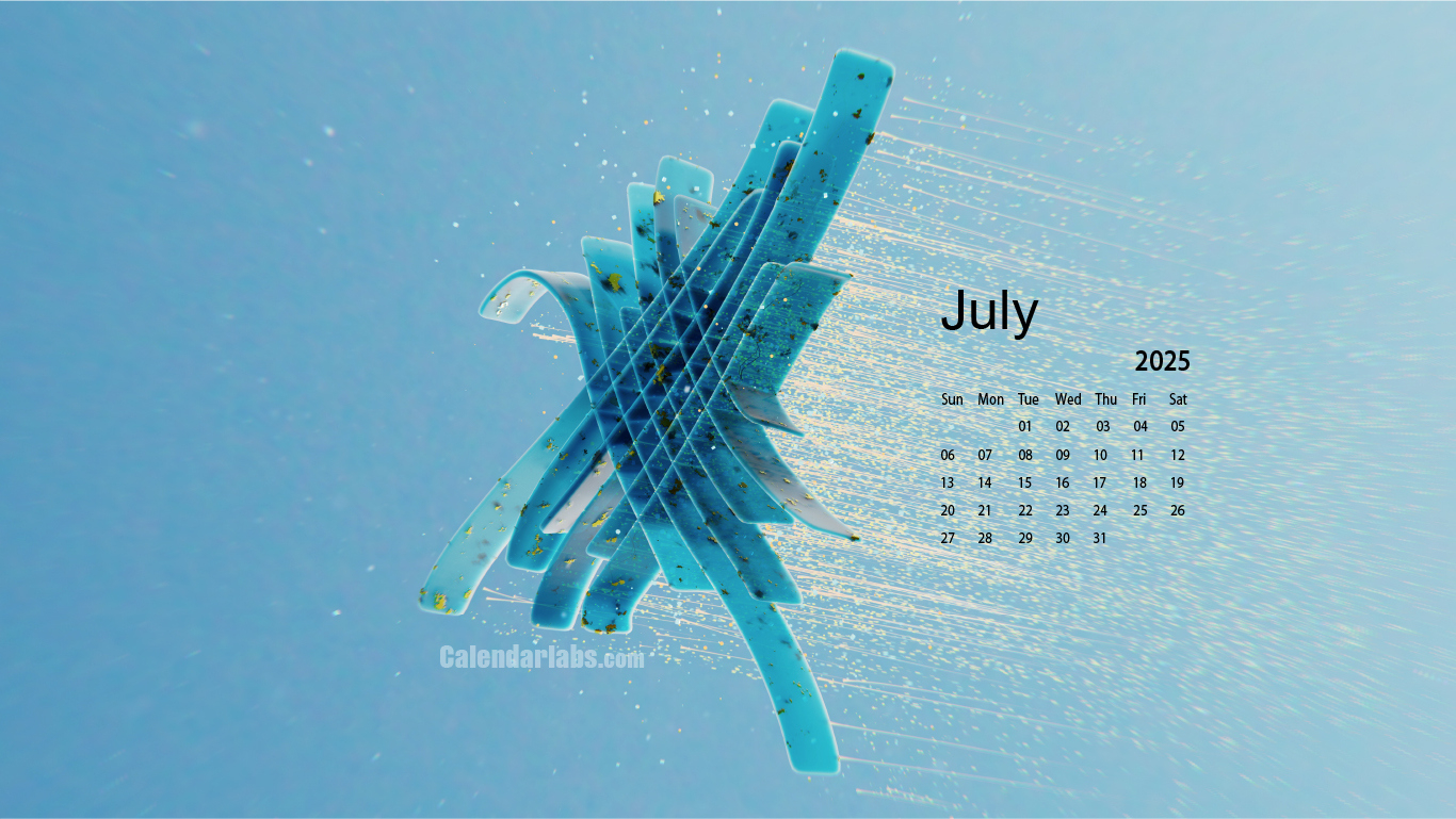 July 2025 Desktop Wallpaper Calendar - Calendarlabs intended for July 2025 Calendar Labs