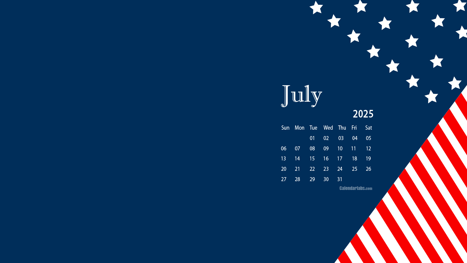July 2025 Desktop Wallpaper Calendar - Calendarlabs with regard to July 2025 Calendar Labs