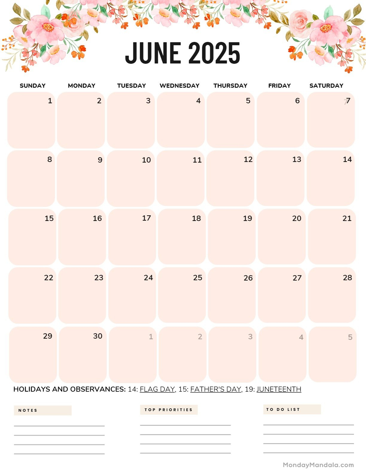 June 2025 Calendar (52 Free Pdf Printables) pertaining to June Printable Calendar 2025 Portrait