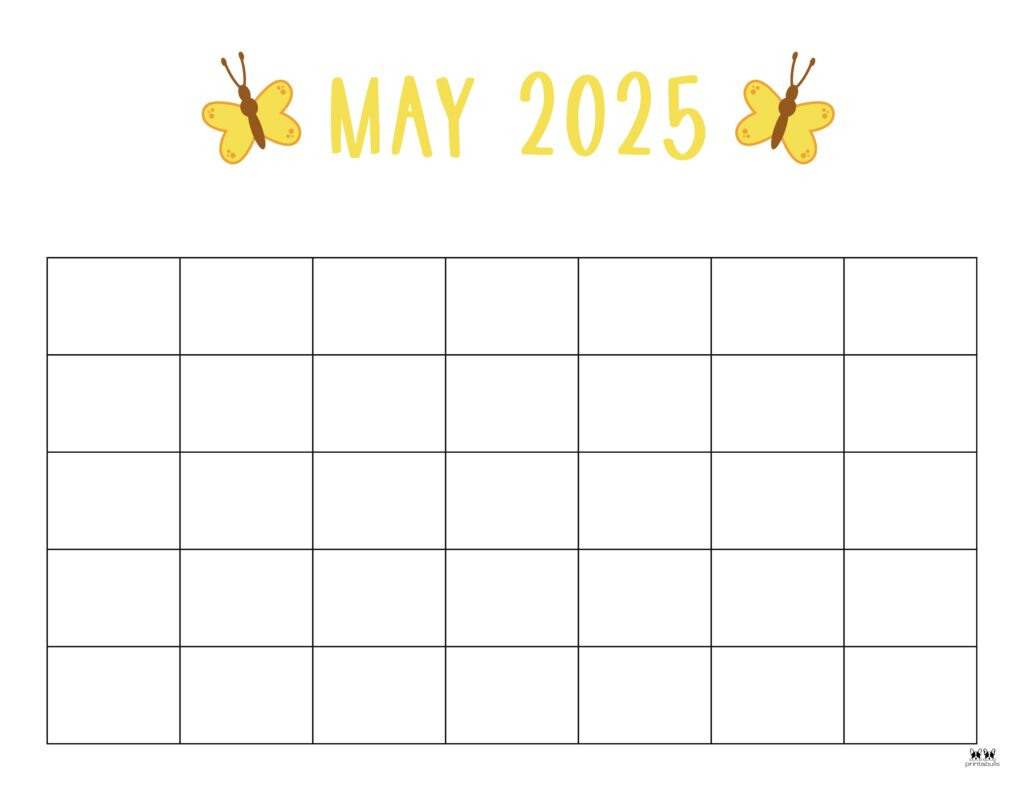 May 2025 Calendars - 107 Free Printables | Printabulls intended for May Printable Calendar 2025 Free Printable