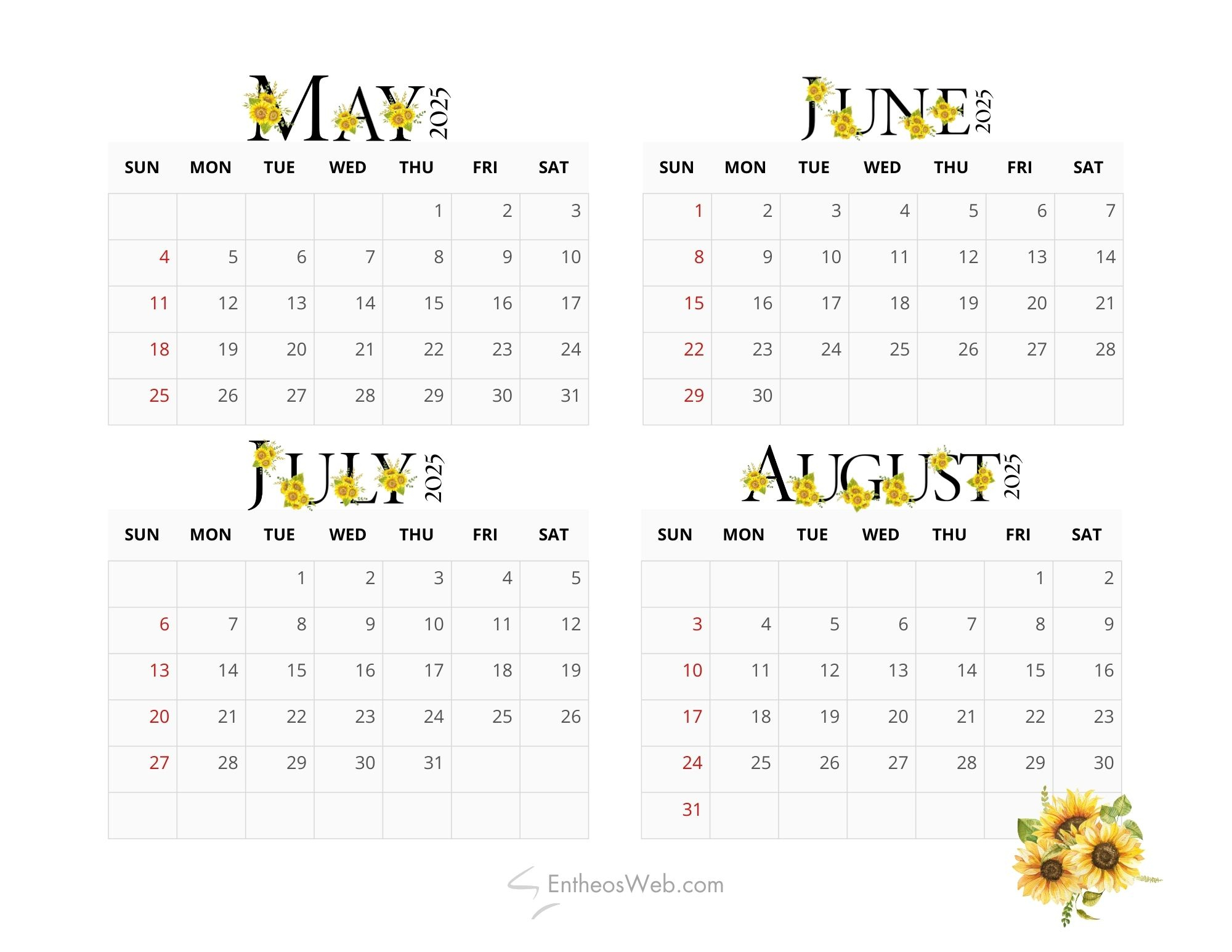 May, June, July, August – 4 Month Calendar | Entheosweb inside 4 Month Calendar May June July August 2025