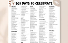 National Days And Holidays 2025 Printable Pdf throughout National Day Calendar 2025