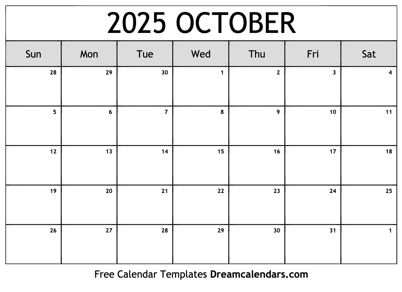 October 2025 Calendar - Free Printable With Holidays And Observances regarding Printable Calendar 2025 October Free