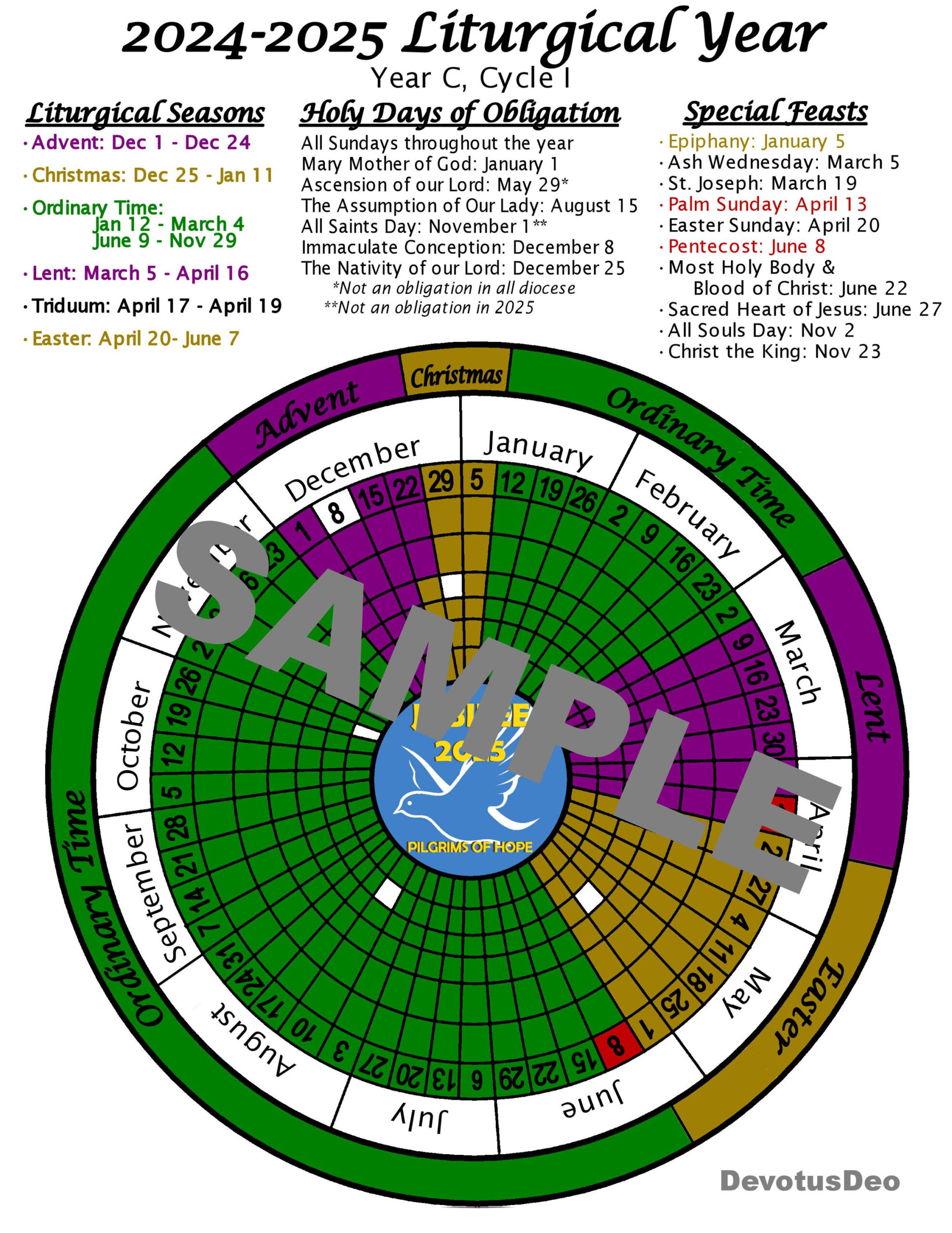 Printable 2025 Liturgical Calendar, Downloadable Catholic intended for Liturgical Calendar 2025 Printable