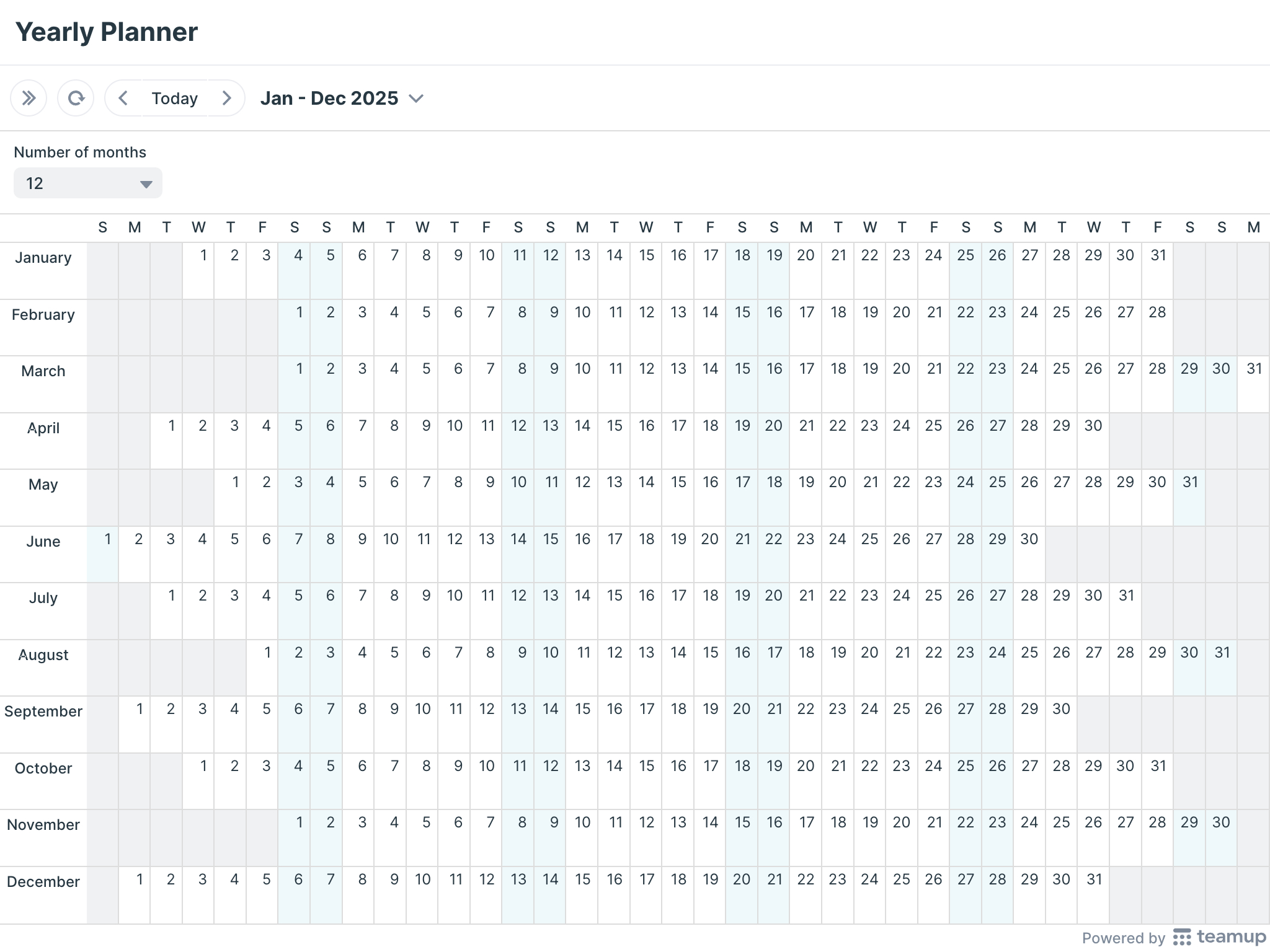 Printable Calendars - Teamup inside Custom Printable Calendar 2025