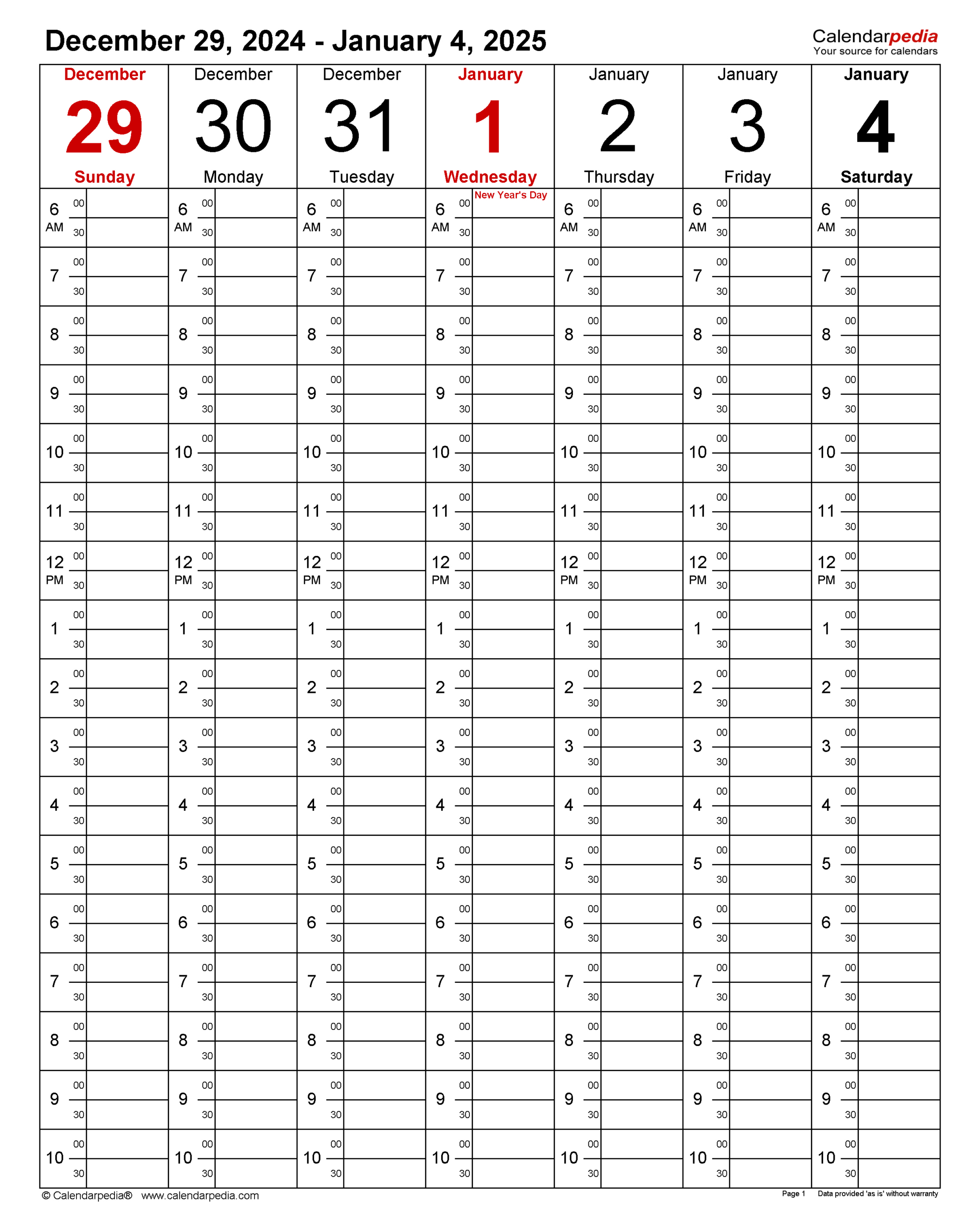 Weekly Calendars 2025 For Pdf - 12 Free Printable Templates throughout Printable Calendar 2025 By Week
