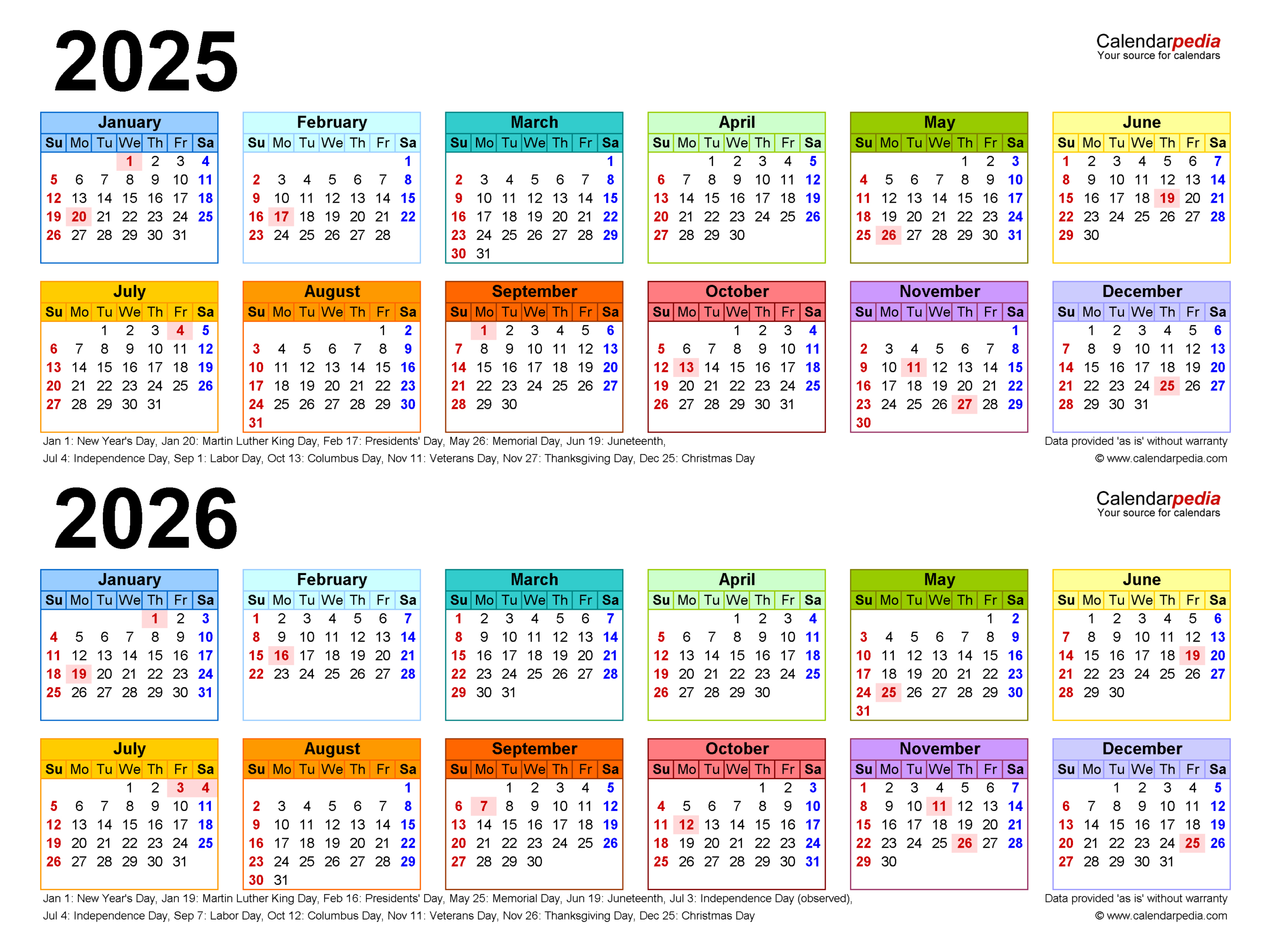 2025-2026 Two Year Calendar - Free Printable Pdf Templates with September 2025 To August 2026 Calendar Printable
