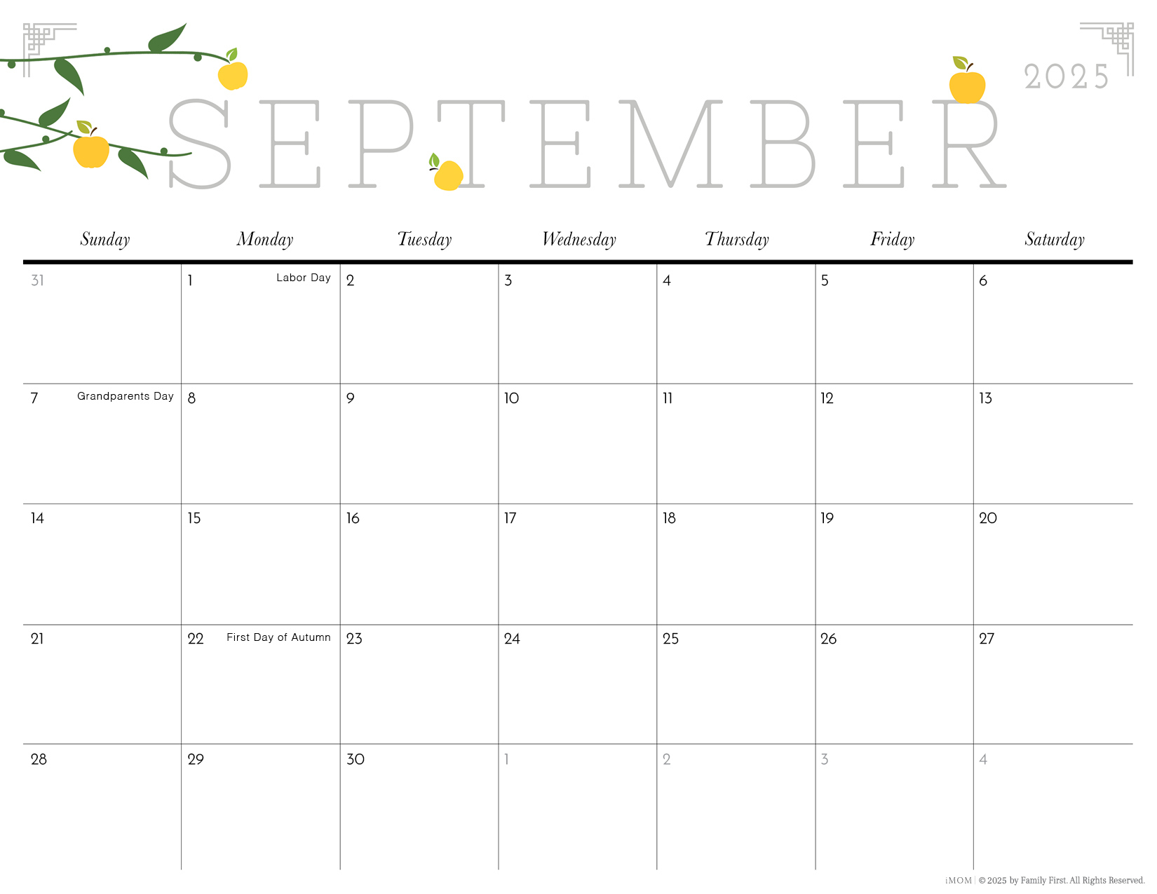 2025 Cute Printable Calendars For Moms - Imom pertaining to September Calendar 2025 Printable Cute
