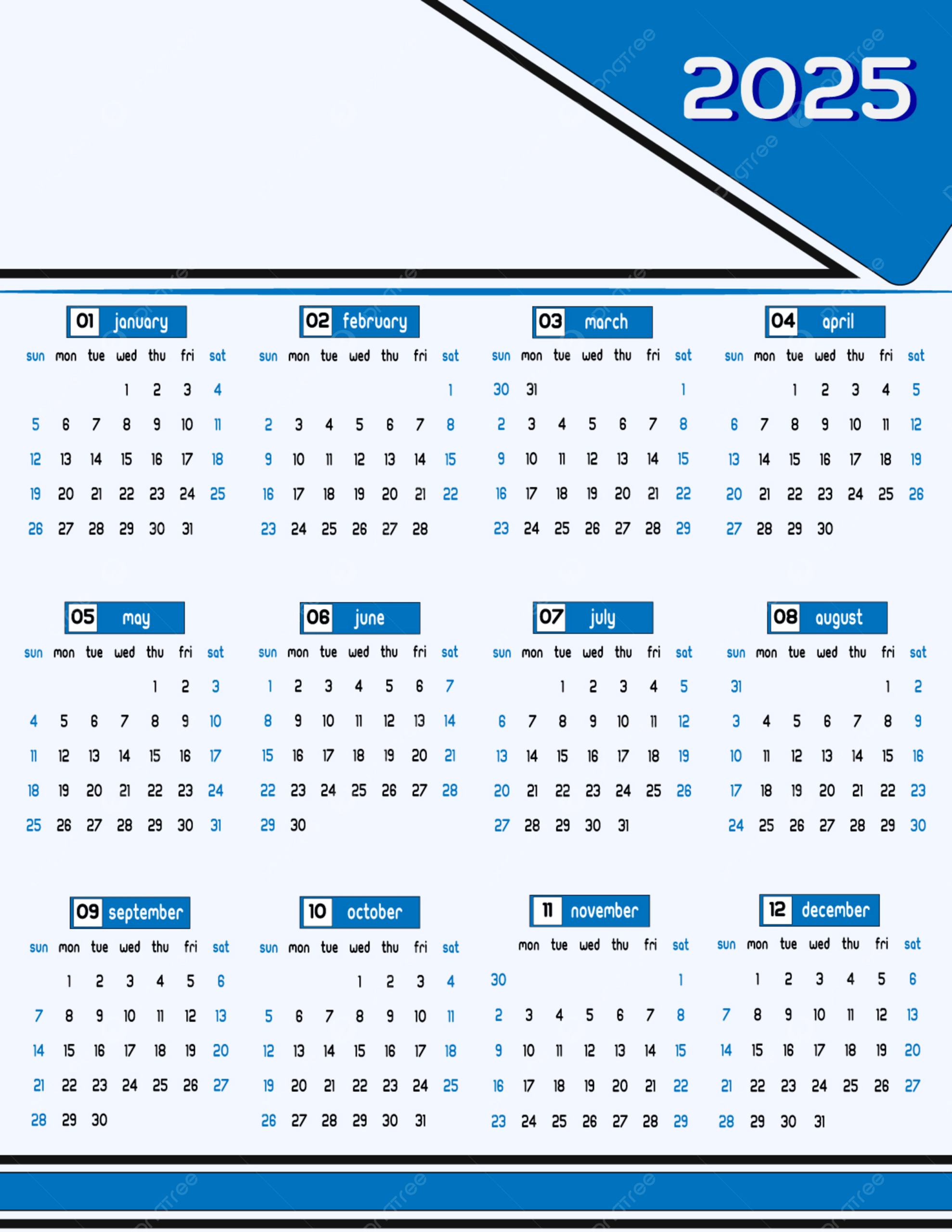 Amazing Calendar 2025 Vector Template Download On Pngtree intended for General Blue September 2025 Calendar