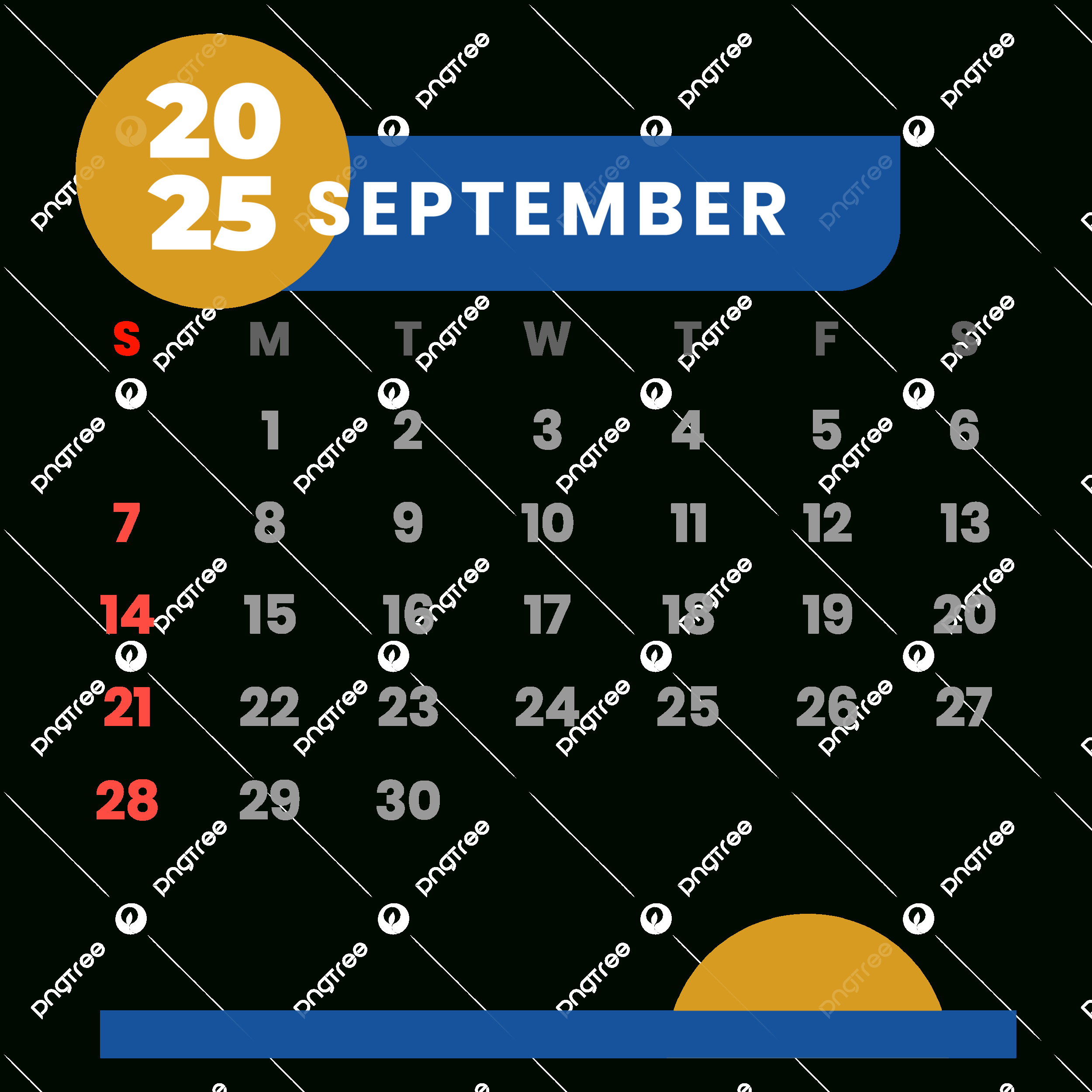 Calendar 2025 September Vector Clipart Monthly Calendar, 2025 within September 2025 Clipart