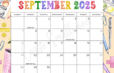 Cute 2025 Free Printable Monthly Calendars – Cassie Smallwood with regard to 2025 September Calendar with Holidays Printable