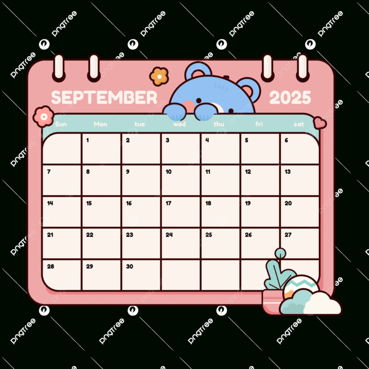 Cute September Calendar 2025