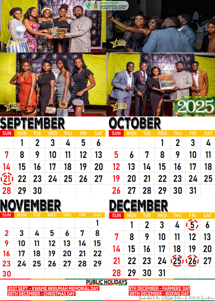 September to December 2025 Calendar