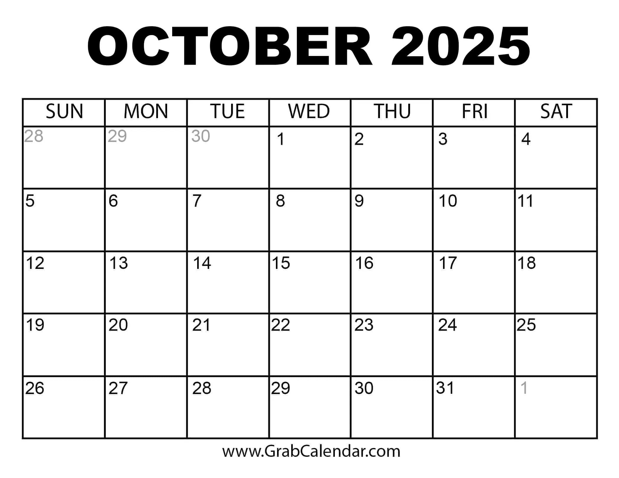 Free Printable Calendar 2025 - Grab Calendar for Grab Calendar September 2025