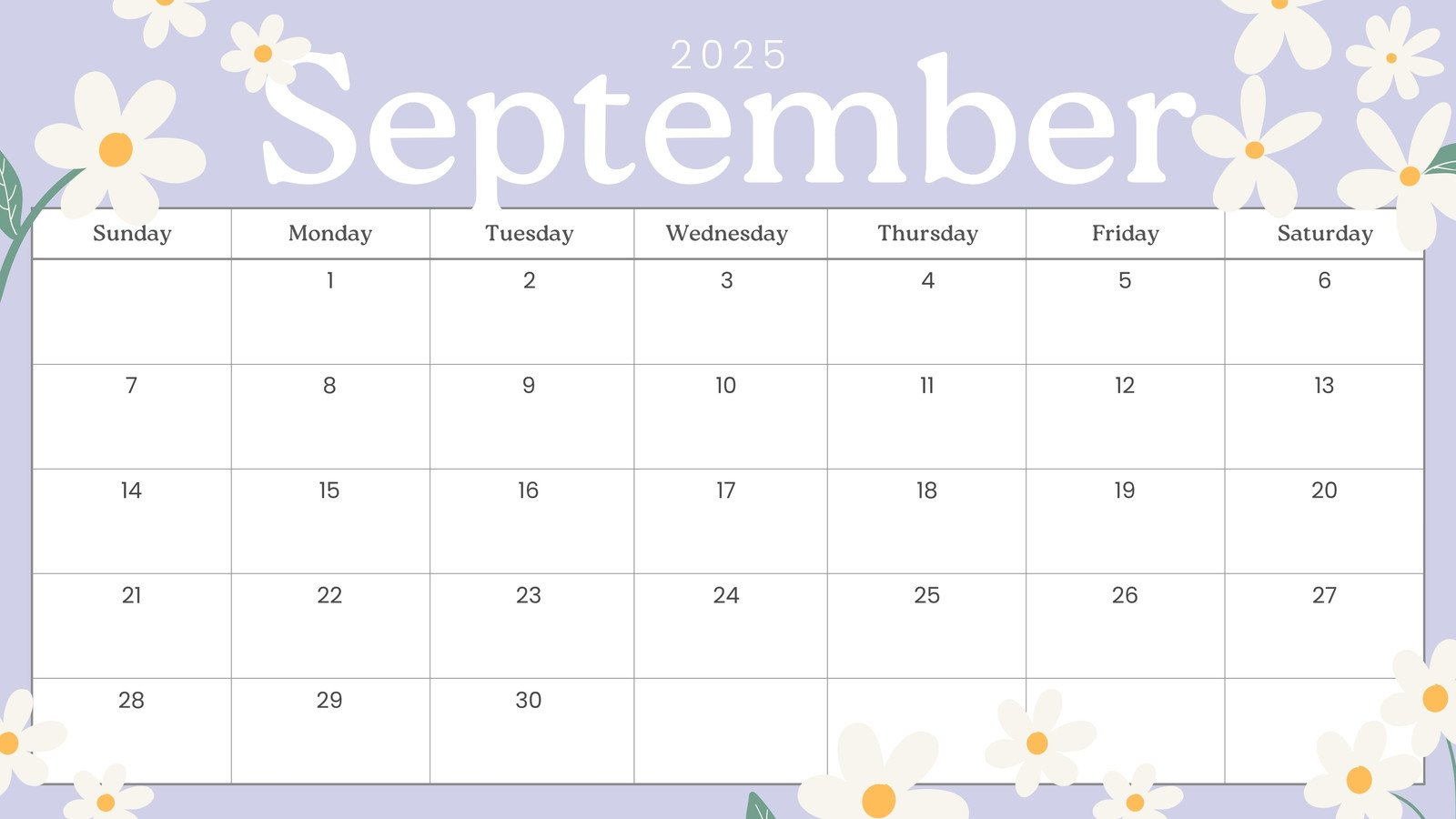 Free Printable September 2025 Calendar Templates | Canva in September 2025 Calander To Print Off