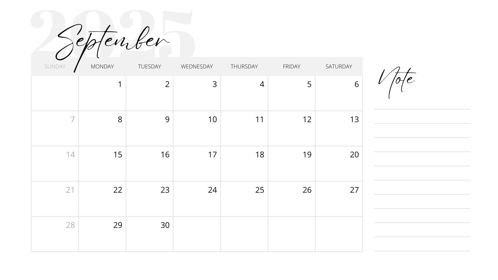 Free Printable September 2025 Calendar Templates | Canva regarding September Printable Calendar