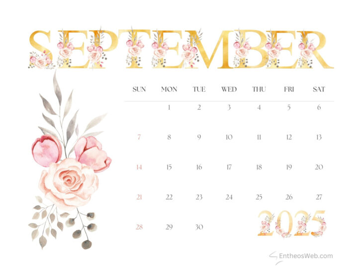 September 2025 Calendar Aesthetic
