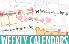 Free Printable Weekly Calendar Template throughout September 2025 Calendar Homemade Gifts Made Easy