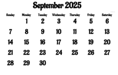 Free September 2025 Calendar | Printable Pdf, Xls, Png Formats throughout Calendar 2025 September Month