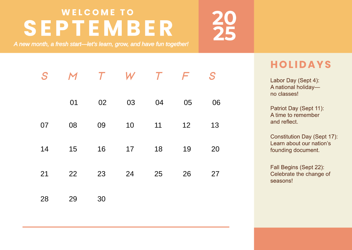 Free Welcome September 2025 Calendar Template To Edit Online intended for Show September 2025 Calendar
