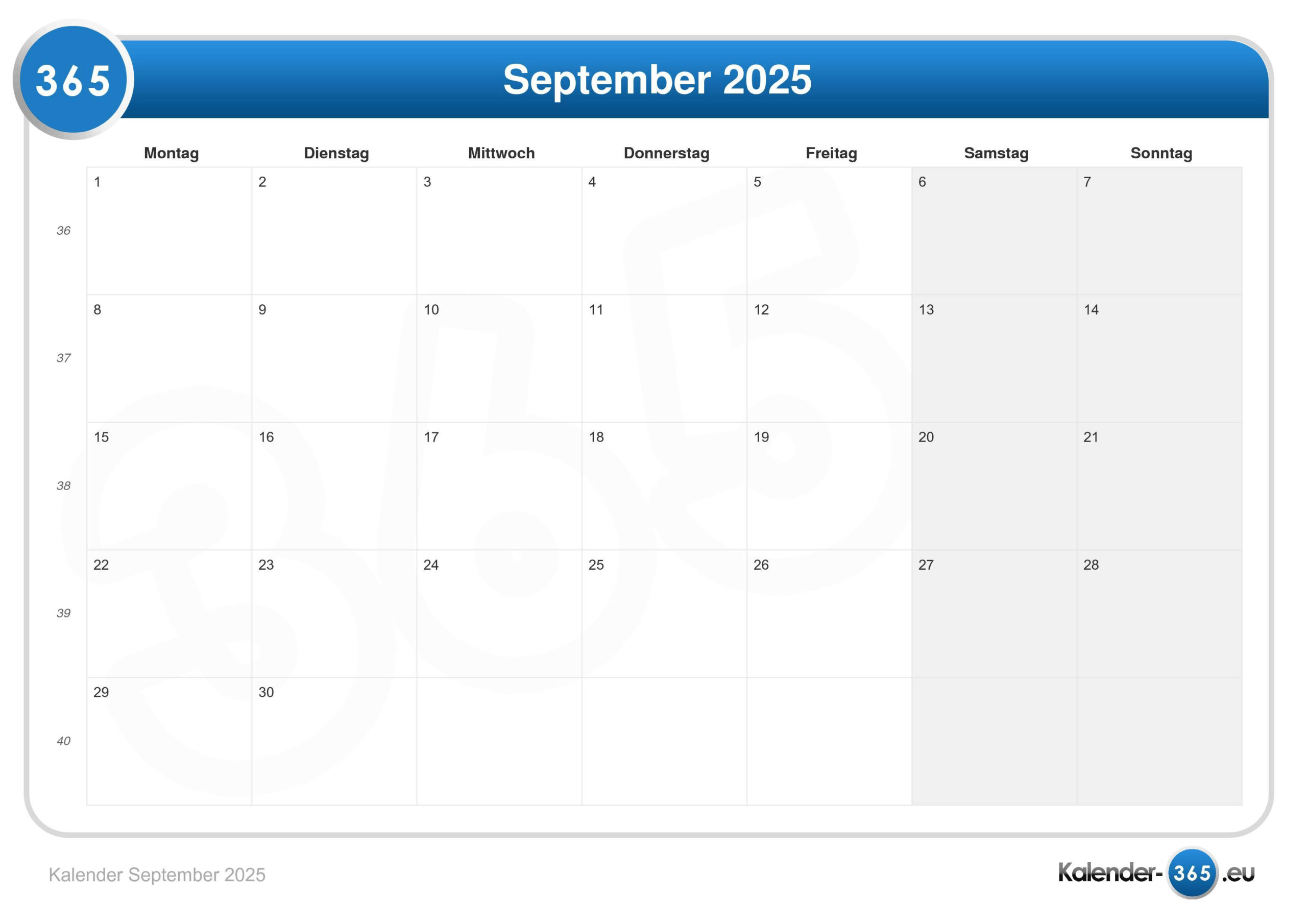 Kalender September 2025 inside Calender September 2025