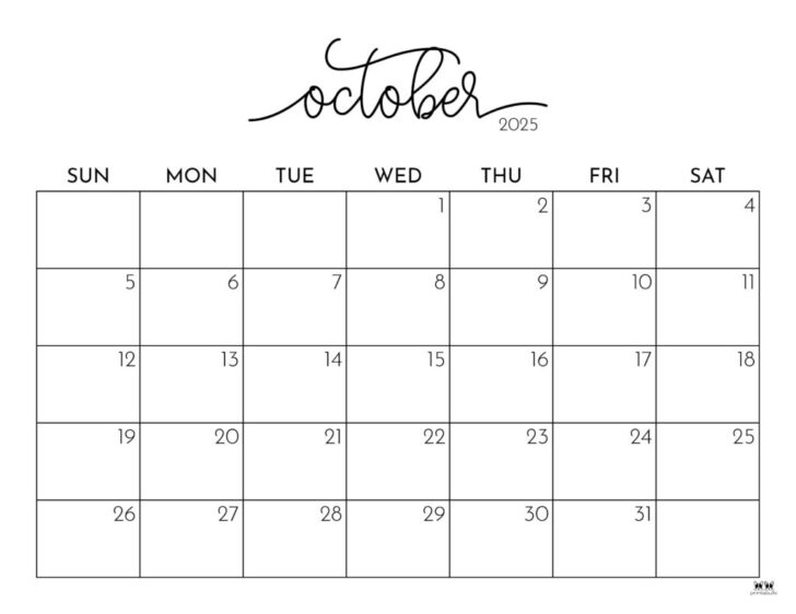 September October 2025 Calendar Printable